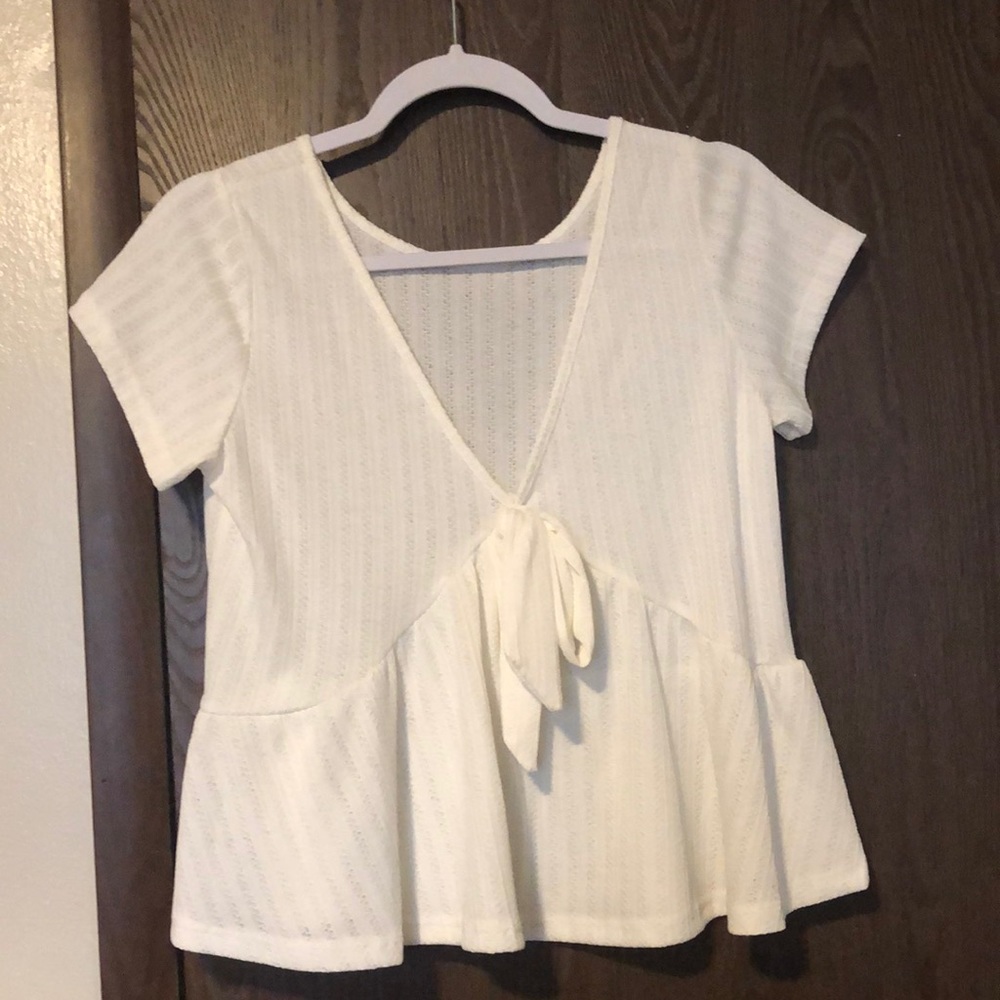 Flowy white top